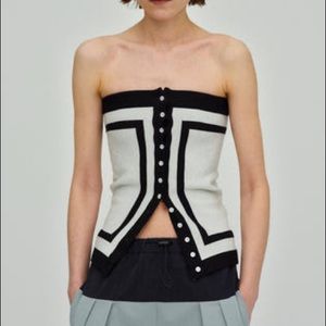 NEW Source Unknown Button Knit Tube Top